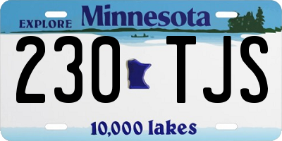MN license plate 230TJS