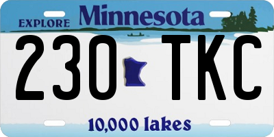 MN license plate 230TKC