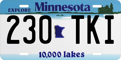 MN license plate 230TKI