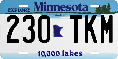 MN license plate 230TKM