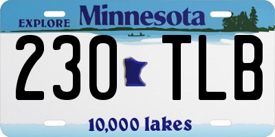 MN license plate 230TLB