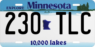 MN license plate 230TLC