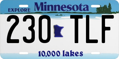 MN license plate 230TLF