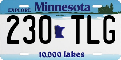 MN license plate 230TLG