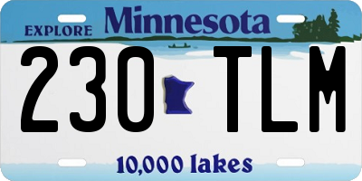 MN license plate 230TLM