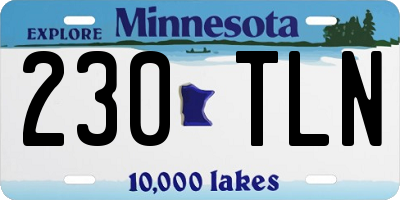 MN license plate 230TLN
