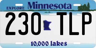 MN license plate 230TLP