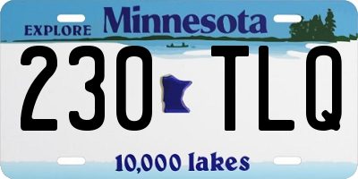 MN license plate 230TLQ