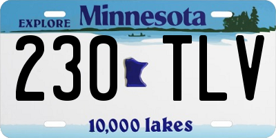 MN license plate 230TLV