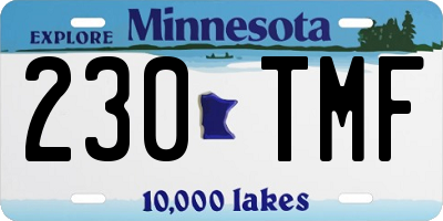 MN license plate 230TMF