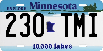 MN license plate 230TMI