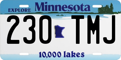 MN license plate 230TMJ