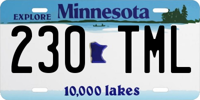 MN license plate 230TML