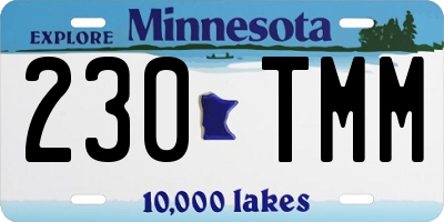MN license plate 230TMM