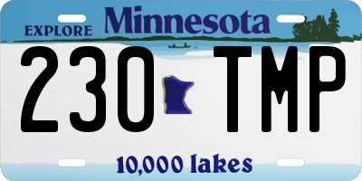 MN license plate 230TMP