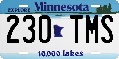 MN license plate 230TMS