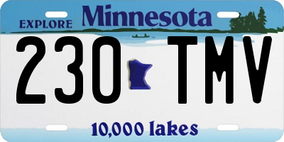 MN license plate 230TMV