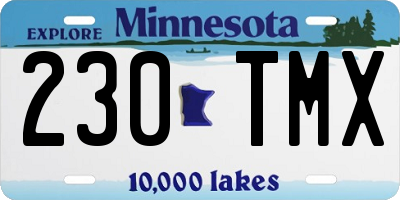 MN license plate 230TMX