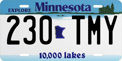 MN license plate 230TMY