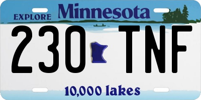MN license plate 230TNF