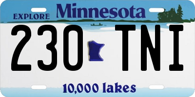 MN license plate 230TNI