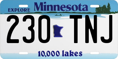 MN license plate 230TNJ