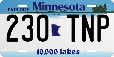 MN license plate 230TNP