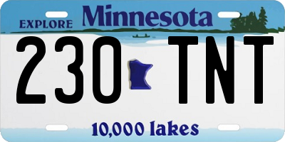MN license plate 230TNT