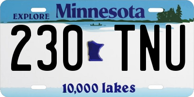 MN license plate 230TNU