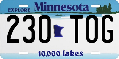 MN license plate 230TOG