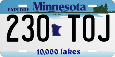 MN license plate 230TOJ