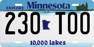 MN license plate 230TOO