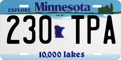 MN license plate 230TPA