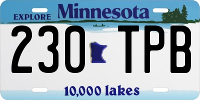 MN license plate 230TPB