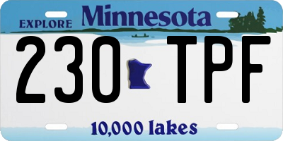 MN license plate 230TPF
