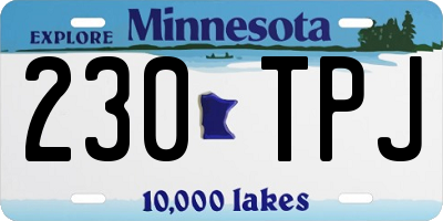 MN license plate 230TPJ