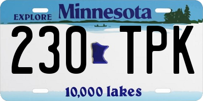 MN license plate 230TPK
