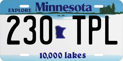 MN license plate 230TPL