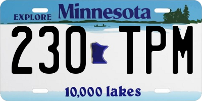 MN license plate 230TPM