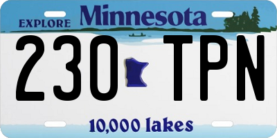 MN license plate 230TPN