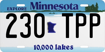 MN license plate 230TPP