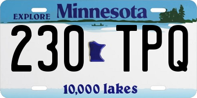 MN license plate 230TPQ