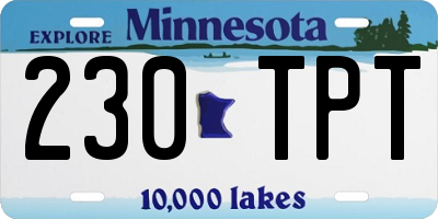 MN license plate 230TPT