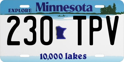 MN license plate 230TPV