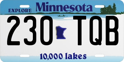 MN license plate 230TQB