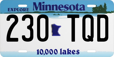 MN license plate 230TQD