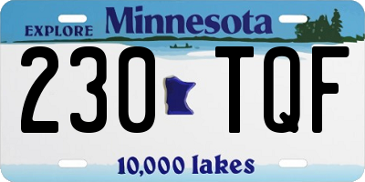 MN license plate 230TQF