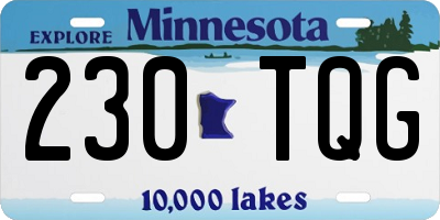 MN license plate 230TQG
