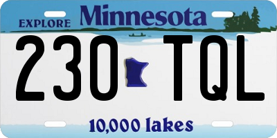 MN license plate 230TQL