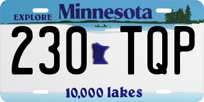 MN license plate 230TQP